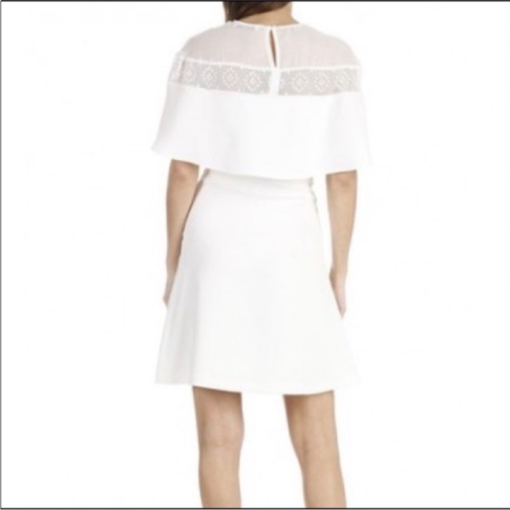 Sandro Embroidered White Mini Dress, US 6 - Picture 2 of 10